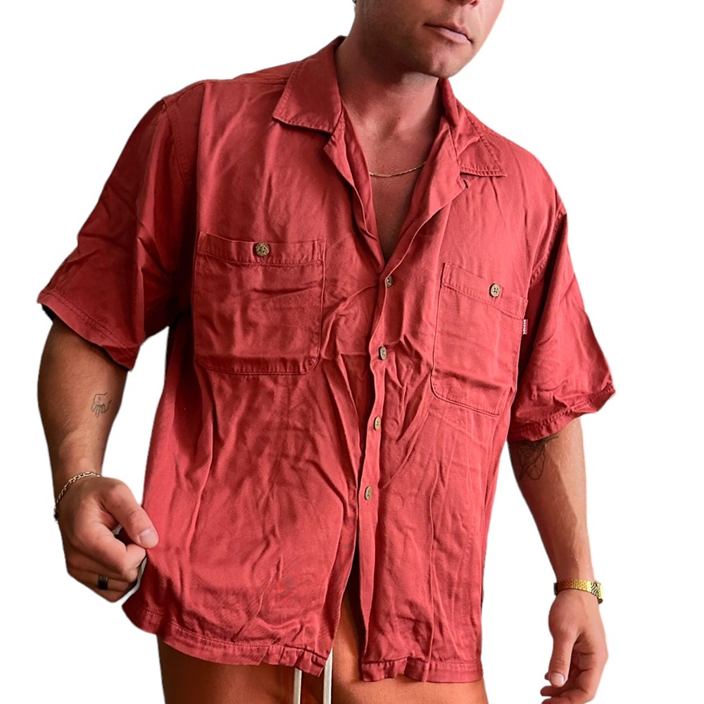 Tommy Bahama Cigar short sleeve button down
